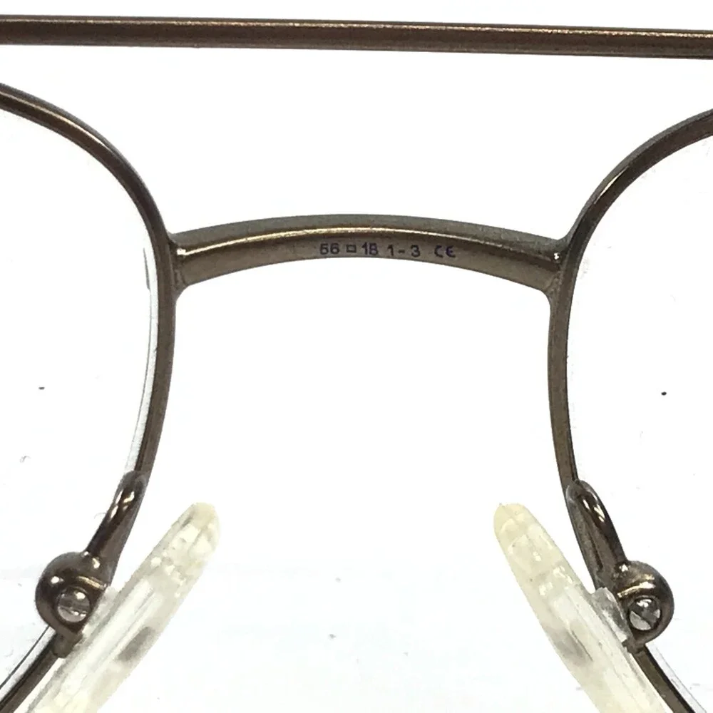 Safilo Eyeglasses Frames ELASTA 7115 7ZB Polished Brown Pilot Wire Rim 56-18-145